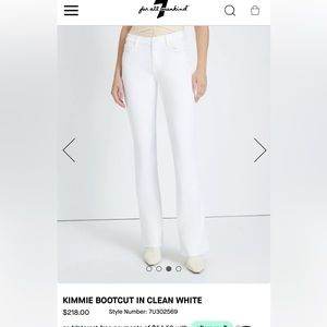 Seven 7 for All Mankind Bootcut Kimmie Jeans White NWT $218 Original